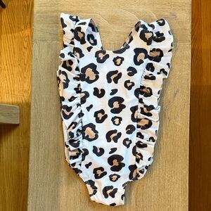 Toddler Leopard Print Ruffle Swimsuit